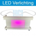 DJ booth wit met LED verlichting