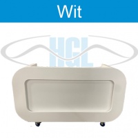 DJ booth wit met LED verlichting / curved uitvoering