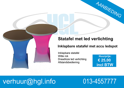 Led statafel / €25 incl btw